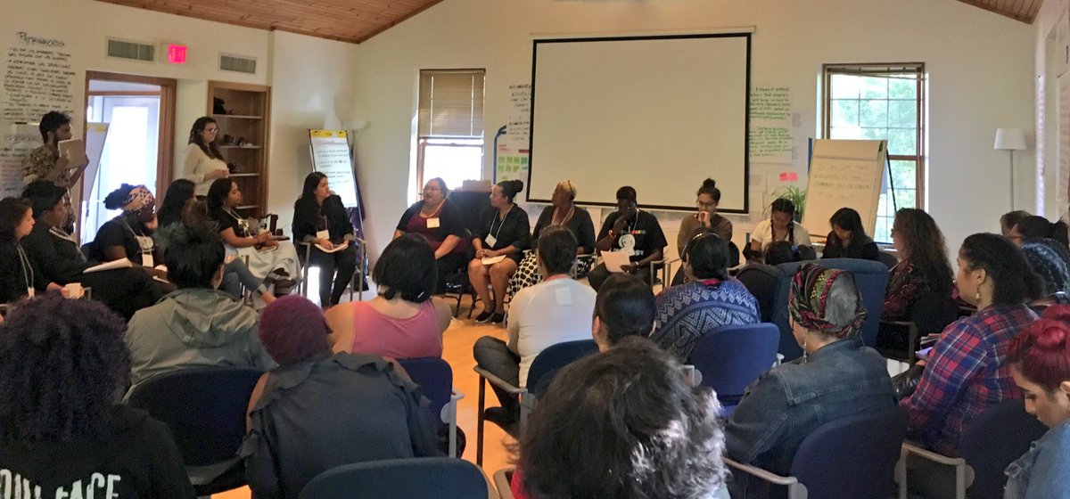 JFREJNYC's tweet image. We’re at @ggjalliance’s #FOS2017 about to learn from a panel of fierce advocates from @gotgreenseattle’s food access team, Miami Workers Center, &amp;amp; Indigenous Climate Action on organizing through a feminist lens.