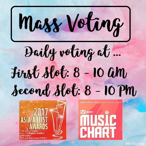 RICEjuseyo's tweet photo. [#BABYZSUPPORT VOTING SCHEDULE] RT!
MASS VOTING!
AAA Voting: https://t.co/2f4Oktbbxd
MWave Music Chart (OCT Voting): https://t.co/dJY5l0yURz https://t.co/GyS85NaIjB