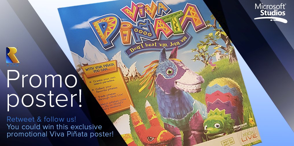 RareLtd's tweet image. We've got something a little special this #WinWednesday! An exclusive #VivaPinata promo poster! Follow and retweet by 4pm BST tomorrow.