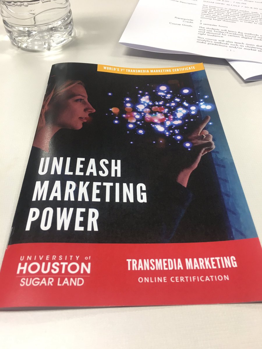 MonikaJAlters's tweet photo. Sneak peek of what's to come at #UH DIGM program. #transmedia #marketing #CERTIFICATE #certification @CSkylerMoss https://t.co/bBGxoy2BE3