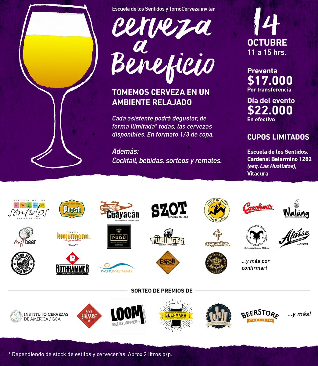 TomoCerveza's tweet photo. ¿Quieres probar algunas de las mejores cervezas en Chile? ¿Y por una buena causa? #CervezaaBeneficio 🍻 https://t.co/HNt2dMMWUv https://t.co/8VLMrARhxQ