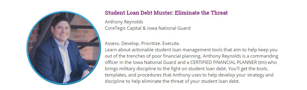 xanthonomics's tweet photo. Looking forward to providing the tools necessary to help eliminate student loan debt in the Corridor Area. #StayOutOfTheTrenches #NGS17 https://t.co/UkvMqdNNWd