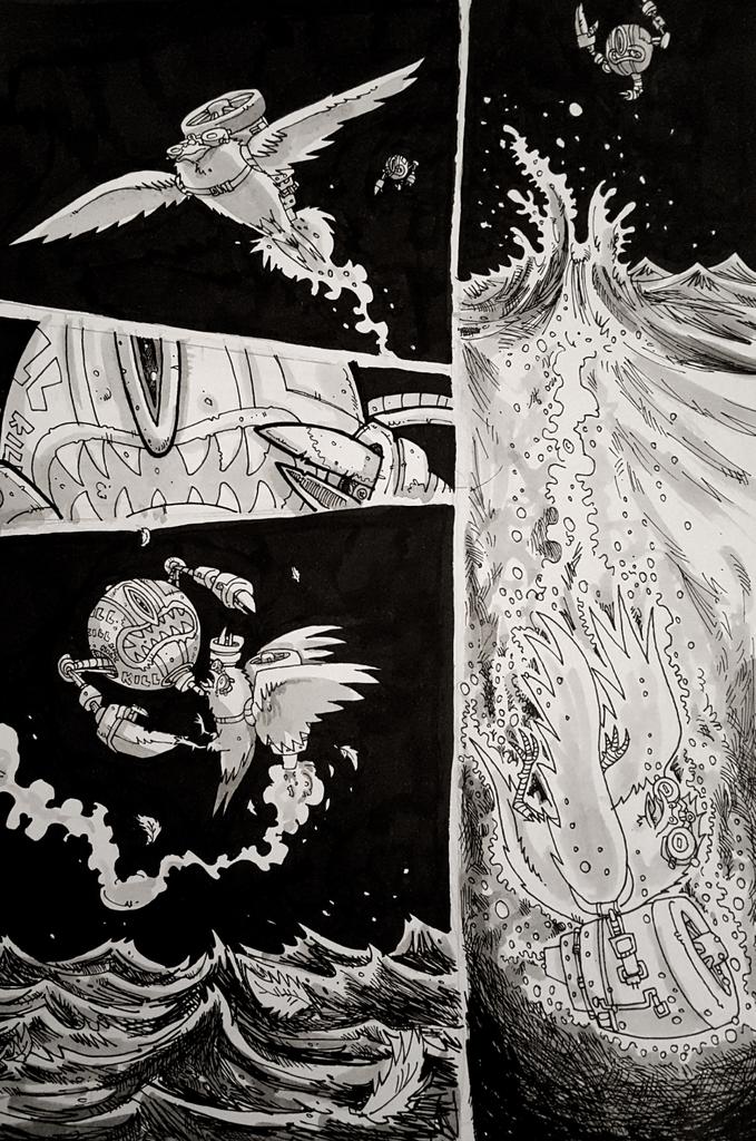 thunderchilde's tweet photo. #inktober2017 #Inktober  day 4 underwater. https://t.co/xayridCfnG