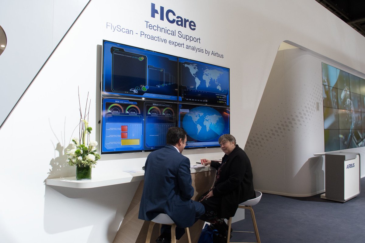 AirbusHeli's tweet photo. The new #FlyScan #HUMS data analytics sets a new standard of customer service - see the demo on our stand C100 at #Helitech17 https://t.co/rF8mINKinZ