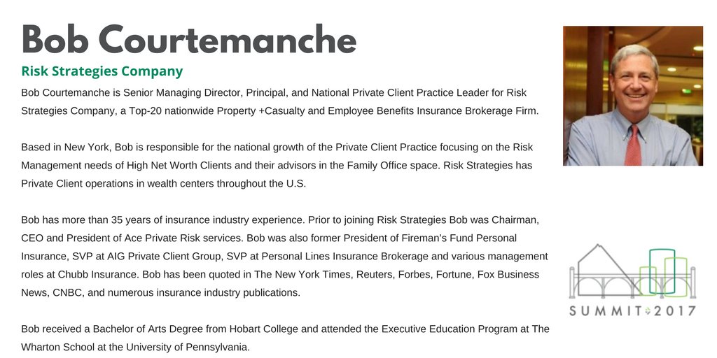 ThePRMA's tweet photo. We are excited to welcome Bob Courtemanche of Risk Strategies Company to the PRMA Summit 2017! https://t.co/OlwC1VfKNm #prmasummit https://t.co/SBaY0tBCup