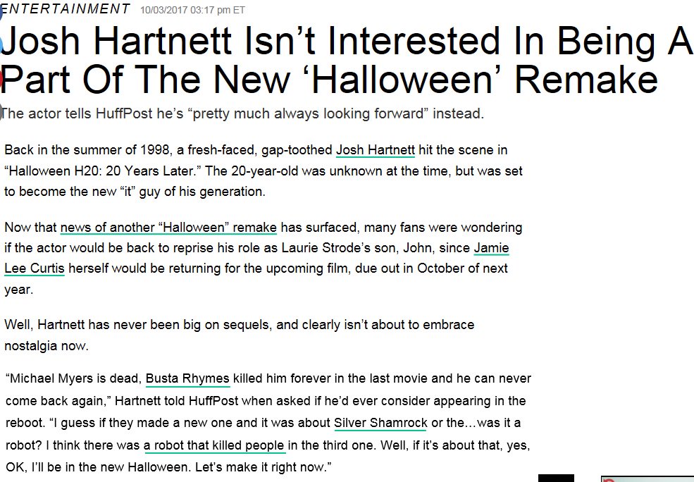 Rob Wesley on Twitter "Uh, they can't make a new Halloween movie