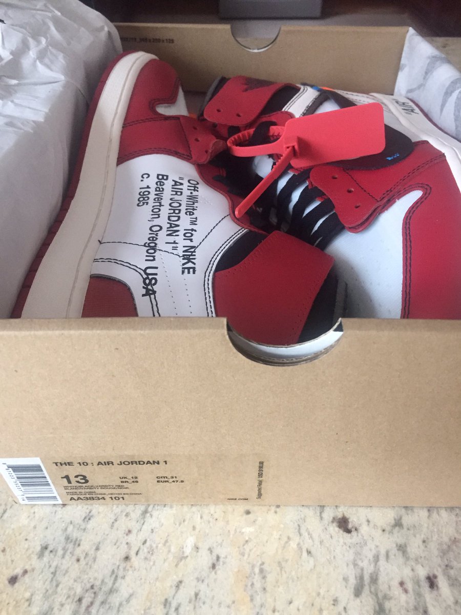 off white jordan 1 size 13