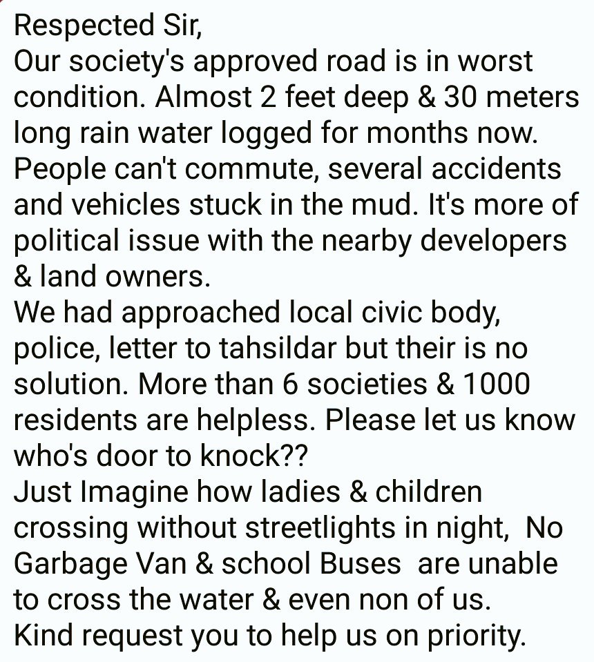 Ajaykoot's tweet photo. @MinGirishBapat 
Sir, pls suggest to whom we should contact, for such a disaster road. https://t.co/fs56pyC6ed
