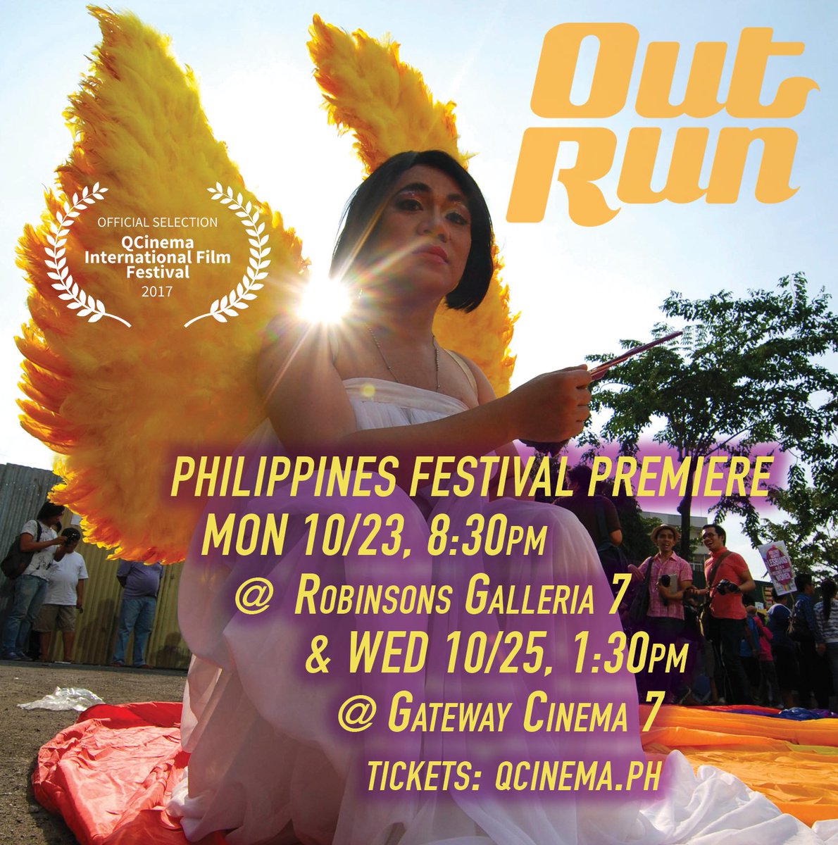 The Philippines festival premiere of Out Run is just 3 weeks away! Filmmakers @sleochiang &amp; <a href="/johnnysymons/">Johnny Symons</a> will be in attendance. Join us!