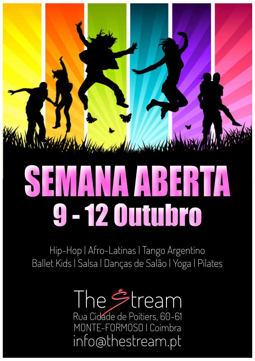 TheStreamCbr's tweet image. A próxima semana vamos dançar até cair para o lado!!

Aulas grátis na THE STREAM para todos os que queiram experimentar!!

info@thestream.pt