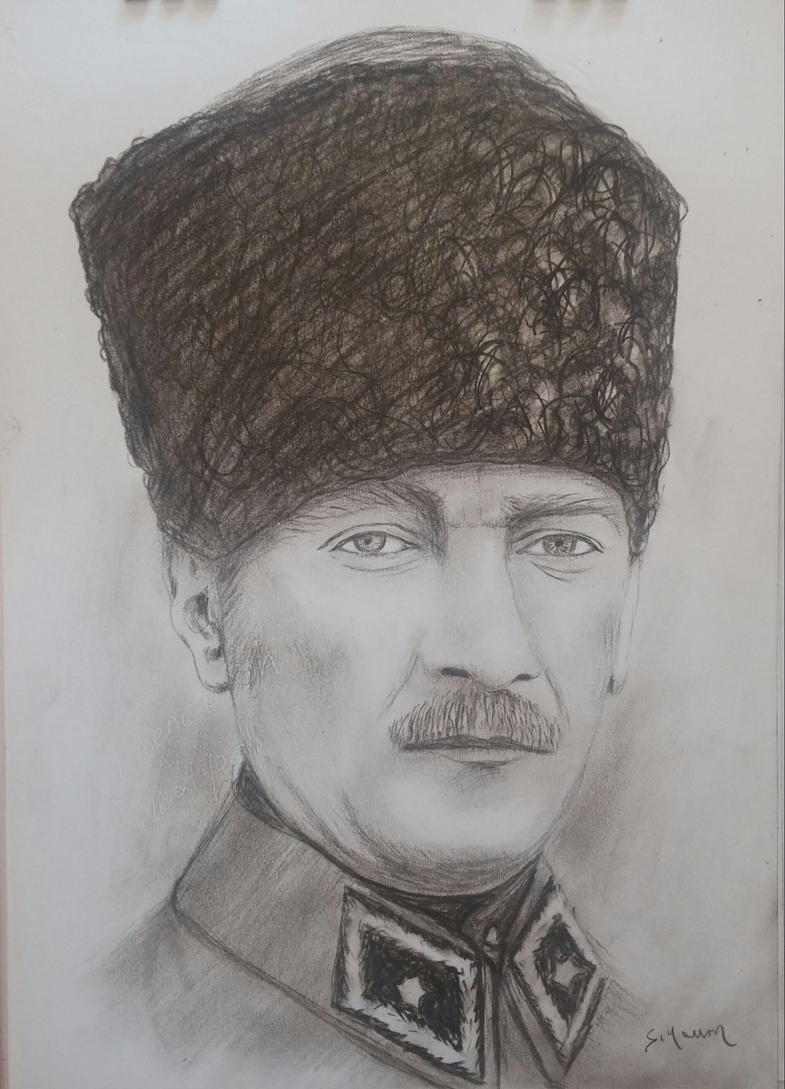Ressam Saruhan Yaman On Twitter Ataturk Karakalem Cizim