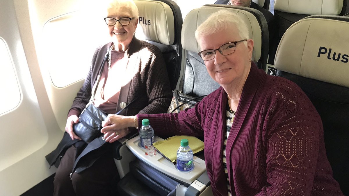 Welcome aboard to a very special guest. Bertha turns 100 this week and is flying with her daughter Delores to <a href="/yxxairport/">Abbotsford Airport</a> to join her family for her 100th birthday celebration. Happy Birthday from all of us at WestJet!  🎉 💯
