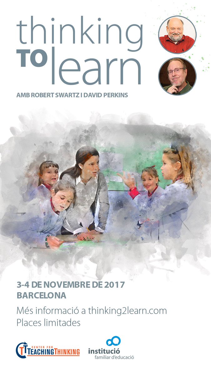 f_impuls's tweet photo. Prepara els teus alumnes per enfrontar-se als reptes del segle XXI! #RobertSwartz &amp; #DavidPerkins+ info a https://t.co/QoajpipZps https://t.co/gz59SANhWb