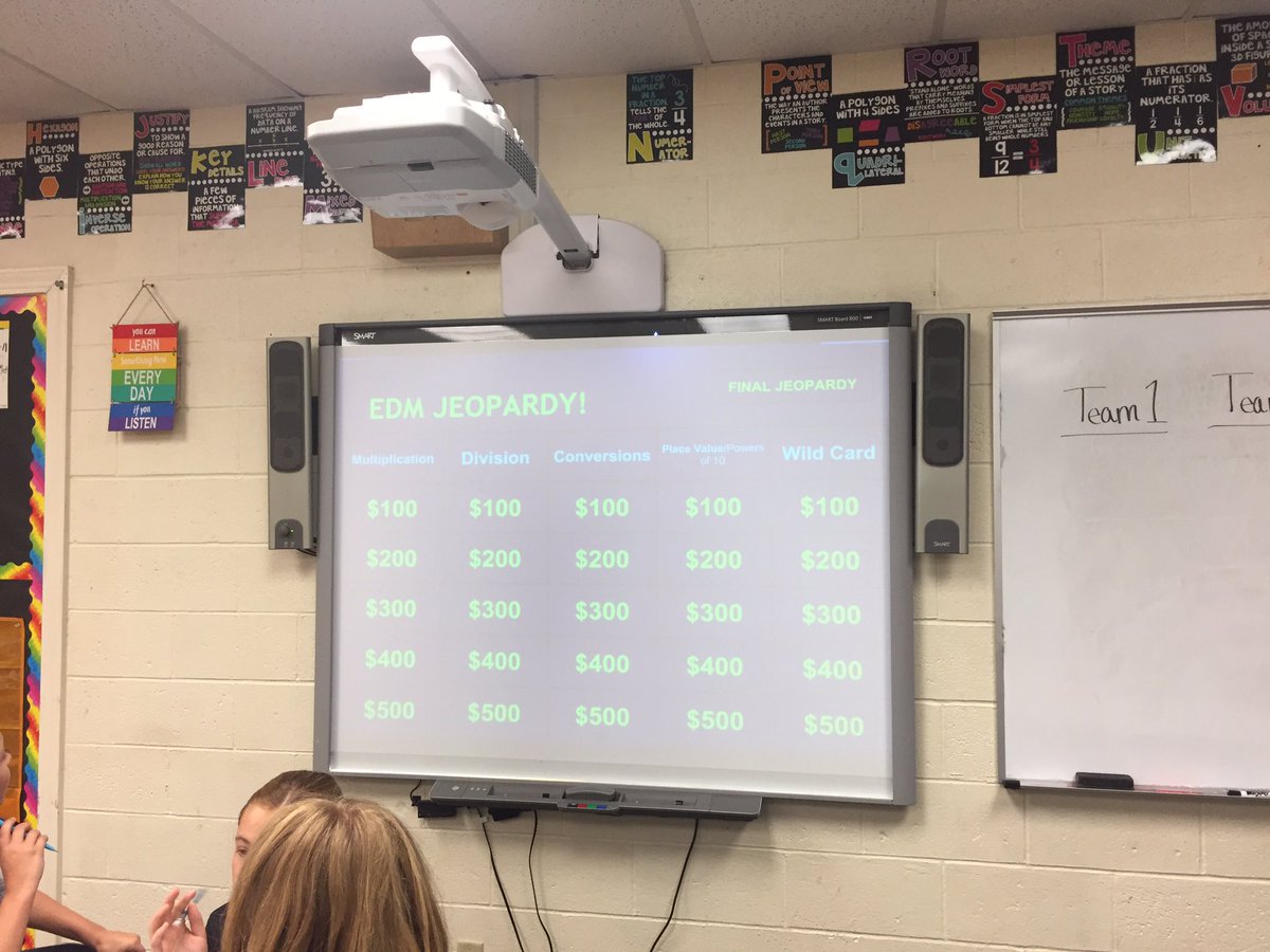 It's Math Jeopardy time! #YESTigers180