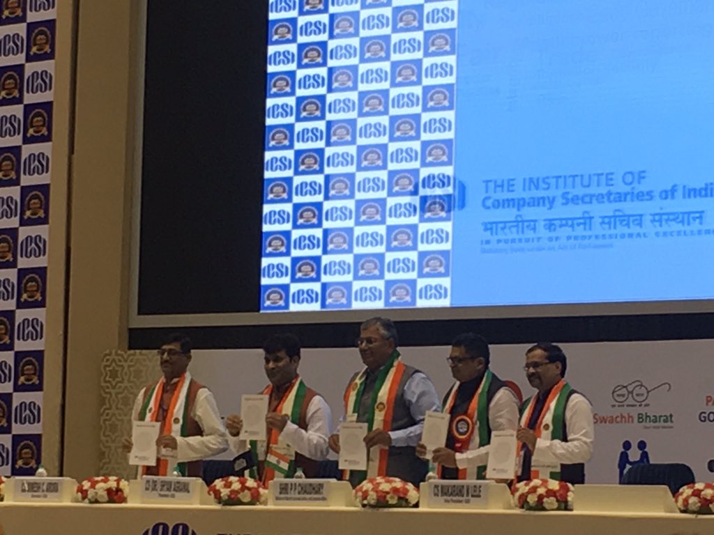 KSambhrant's tweet photo. Release of Corporate Anti-bribery Code of ICSI today authored by @gopalkagarwal Ji. Proud to have been involved in the endeavour 1/2. https://t.co/cqQyXnQfJP