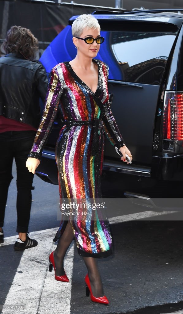 PicsPerry's tweet image. Arriving to good morning America ✨