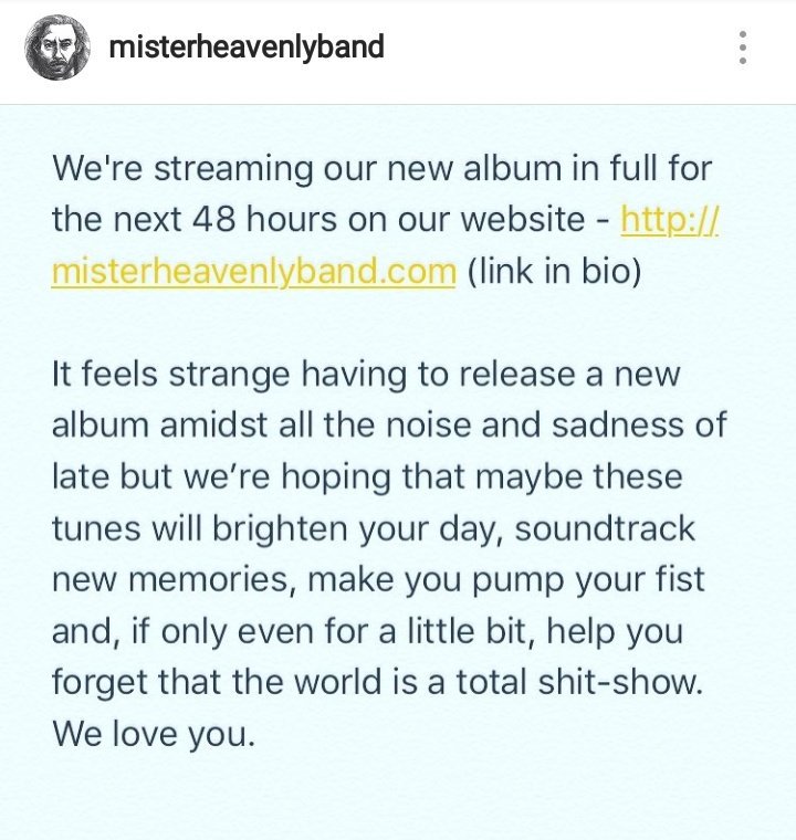 GeyserMusic's tweet photo. Let music uplift you during these difficult times. New album from @misterheavenly is out. #newmusic #listentothis https://t.co/UpCRaEQVDg