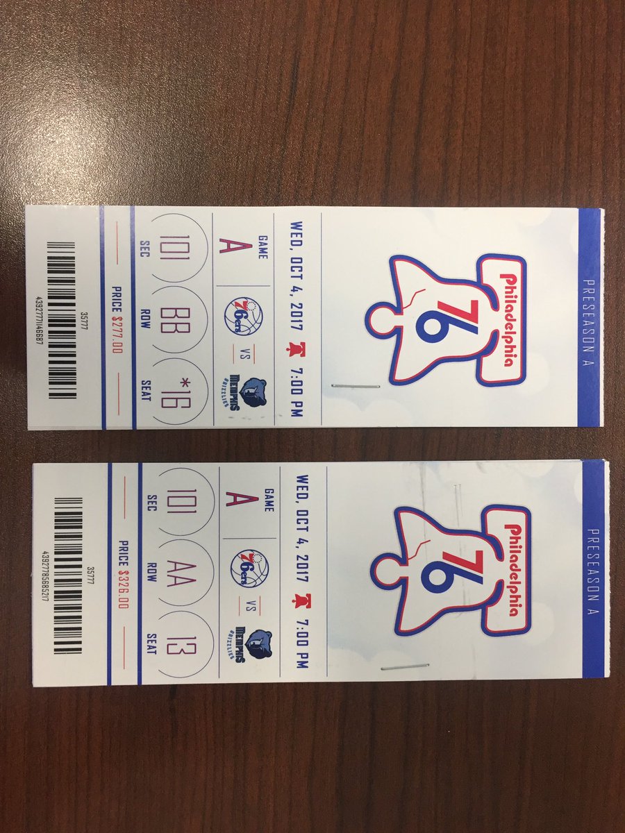 hermitleaders's tweet photo. 👀 @RichlandRowdy we've got ✌️ sets of 4 tix for tonight's @sixers / @memgrizz game #RowAA.1st Hermit to DM a selfie 📸 w/ Coach Rodio wins 🎟 https://t.co/veGY8GMnib