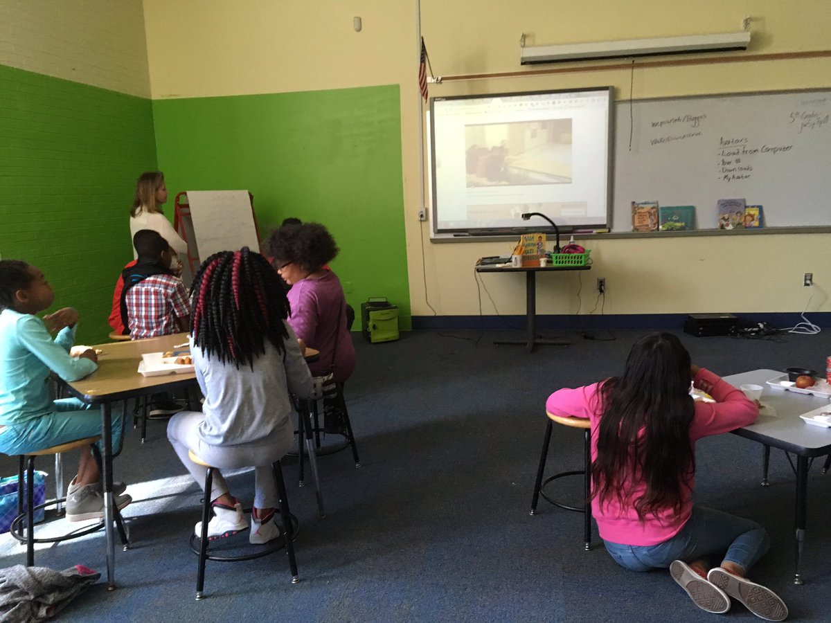 Students watch video on Bullying today in 5th Grade Lunch and Learn. #buggbydesign <a href="/BuggMagnet/">Bugg Magnet Elementary School</a>