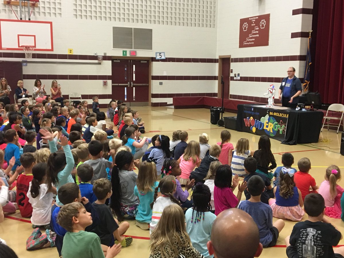 ConcordGV's tweet photo. Robotics assembly at Concord.  The students loved learning about robots.  Thanks HSA and Assembly Committee.  #ConcordJags https://t.co/AY4YAeFbLE