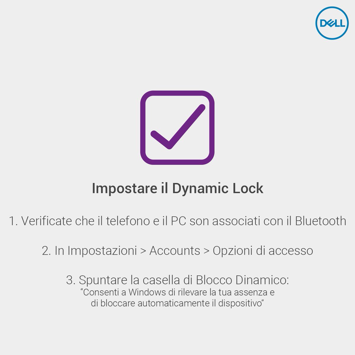 DellAiuta's tweet image. #DynamicLock, opzione di #Windows molto utile per gli sbadati 🙃! 
Il vostro PC  si blocca se vi allontanate, se non dimenticate il telefono!