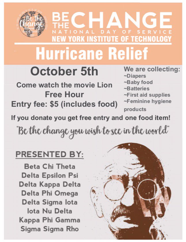 OCT 5 | Free Hour
Find our collaborators to donate items for Hurricane Relief
Contact our orgs to get more info how you can get involved