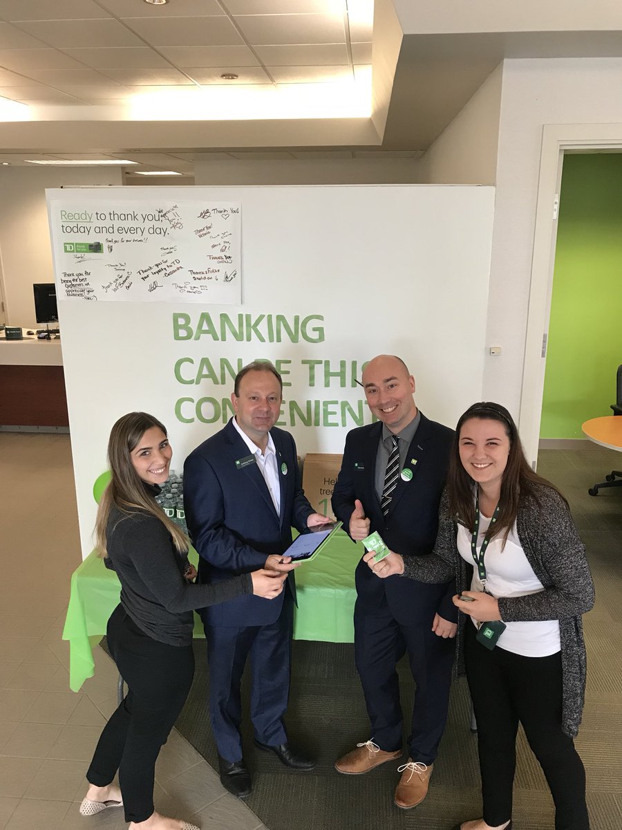 DavidM_TD's tweet photo. #TEAMAPLVU is #digitalready to show you how banking can be this convenient. @KarenYoussef_TD @AndrewP_TD #weredigitalready https://t.co/drESO5DsEX