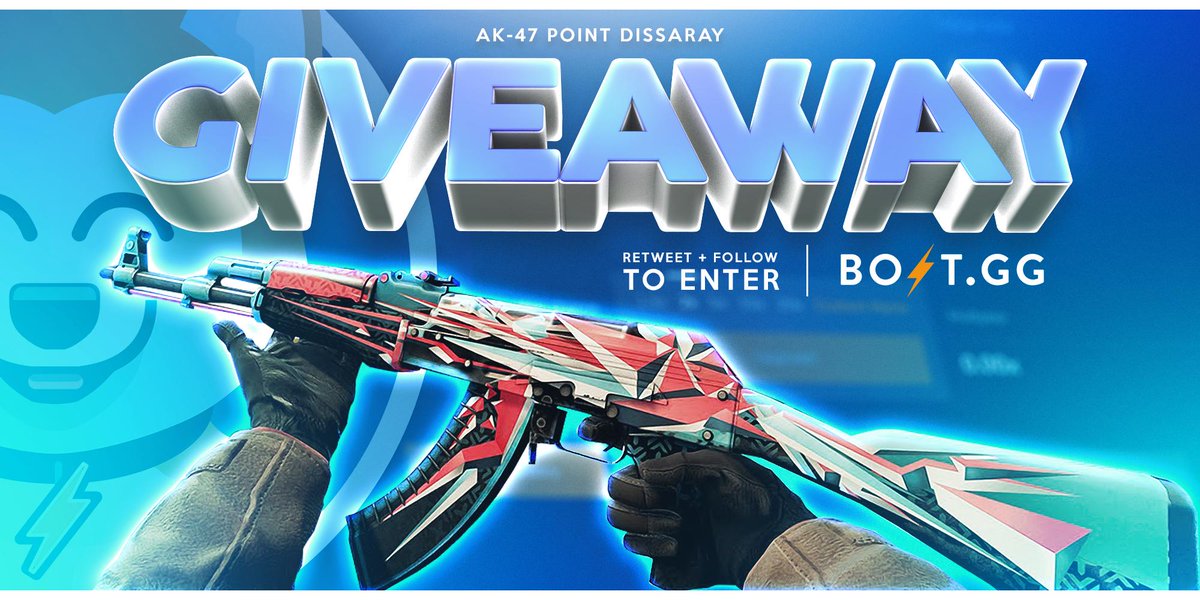 OfficialBoltgg's tweet photo. 2 Hour AK-47 | Point Disarray Giveaway!

To win:
- Retweet+Follow
- Go here: https://t.co/fHSSLEC44D
 -Tag two friend https://t.co/02S7qTzLH8
