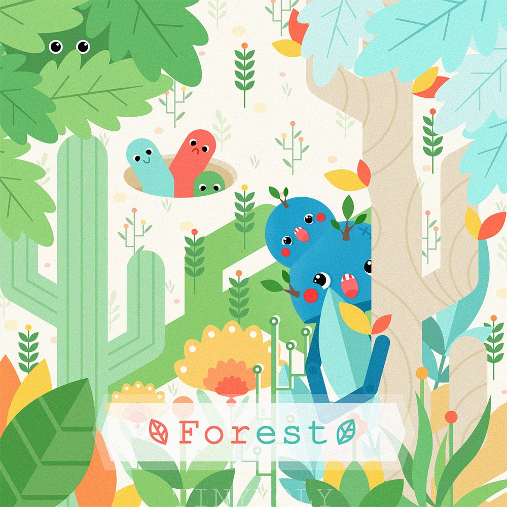 Tinymoly_dd's tweet photo. My stories about Timo. No.1_Forest. #graphic #illustration #drawing #Vector #painting #art #design #digitalart #doodle #creative #character https://t.co/GTWl2o0NfU