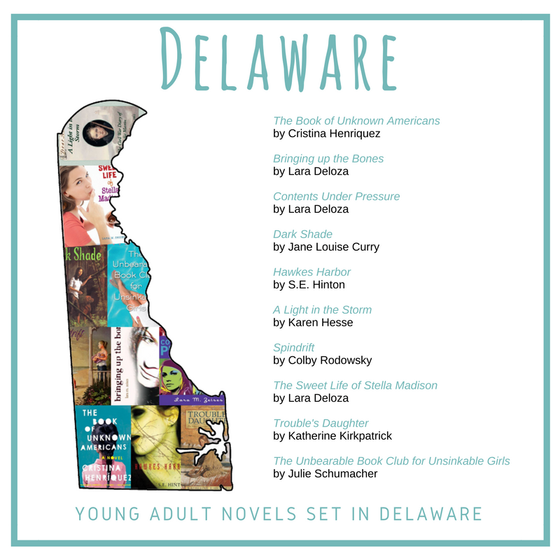 AbigailsWriting's tweet photo. Counting down to the end of #YAbystate (only a couple states left!). Today I'm featuring ten YA books set in Delaware! https://t.co/lOcK3XEQ4I
