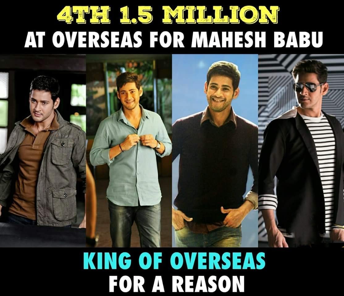 MaheshBabuMBFC's tweet photo. #OverseasKing
#4th1.5MilliontoSuperstar https://t.co/rl8n4TXlEJ