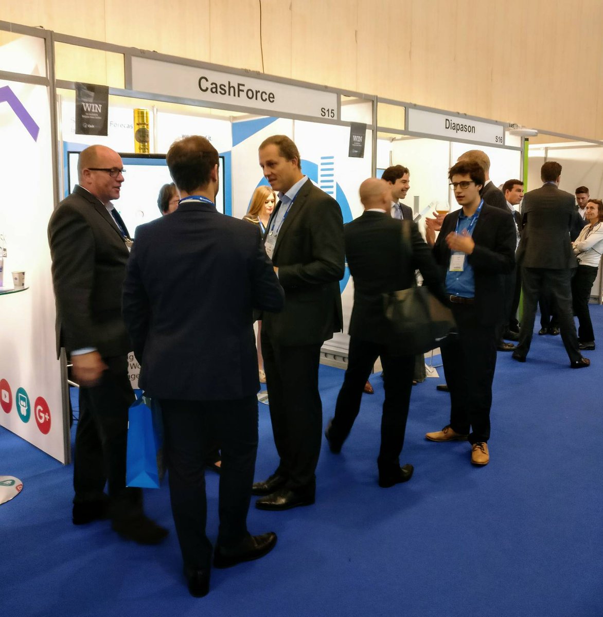 Having a great, small reception at our booth #eurofinance.