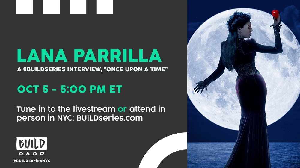 LanaParrilla's tweet photo. Hey #EvilRegals! Tune in tomorrow at 5pm EST at https://t.co/Q79zDAct1L for a live interview with @BUILDseriesNYC.  See you there! 🤘🏼 https://t.co/QNFGfZC7Xv