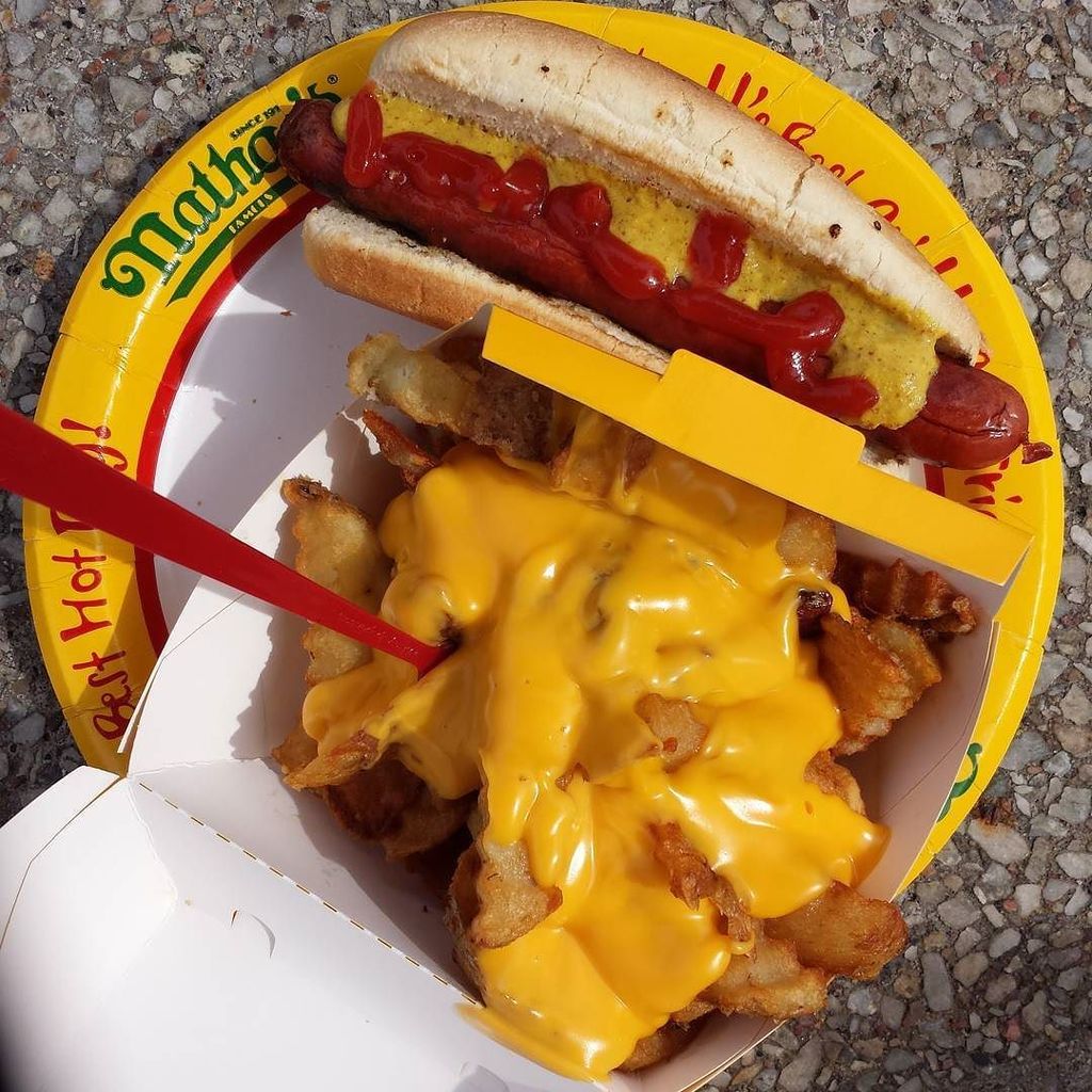 GastronomicLife's tweet photo. @originalnathans never disappoints & is an absolute must have when traveling to #nyc and #coneyisland the #cheesef… https://t.co/u9vkMXgrBT https://t.co/USnw7WUauP