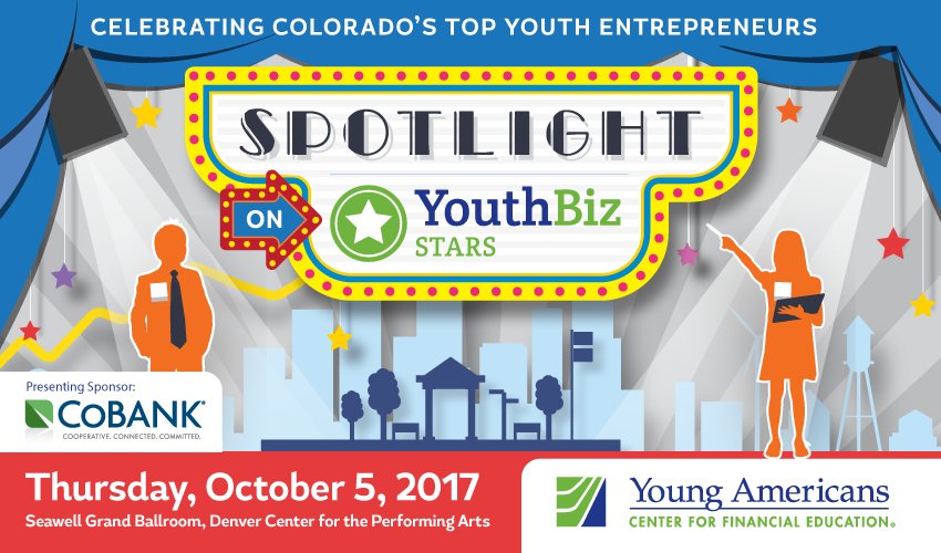 yacenter's tweet photo. 1 day countdown to the 2017 Spotlight on YouthBiz Stars event, presented by @CoBank!  We can't wait! #SYBS2017 #FinLit https://t.co/3U8OcbJ4bb