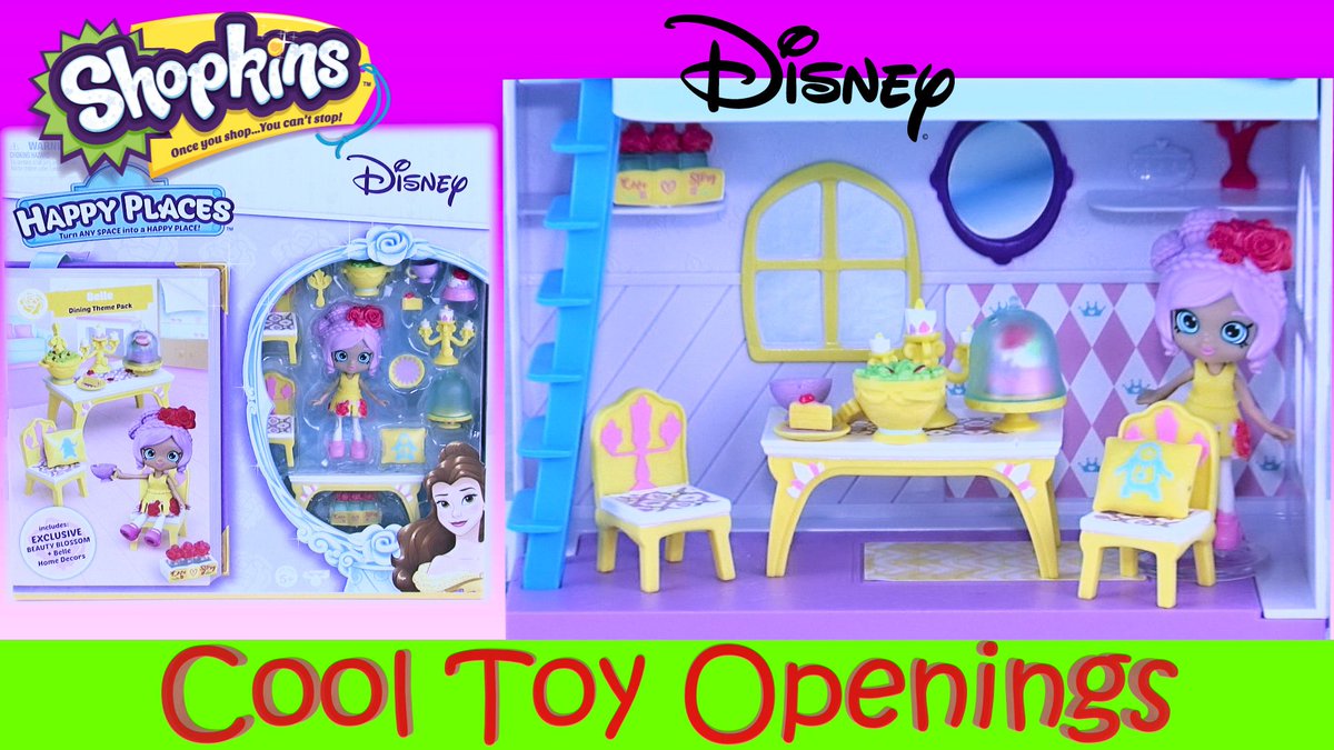 cooltoyopenings's tweet photo. Shopkins Happy Places Disney Belle Dining Theme Pack. Video: https://t.co/usrJZff2sV #Shopkins #Cooltoyopenings #Disney https://t.co/4S91ldyt1Z