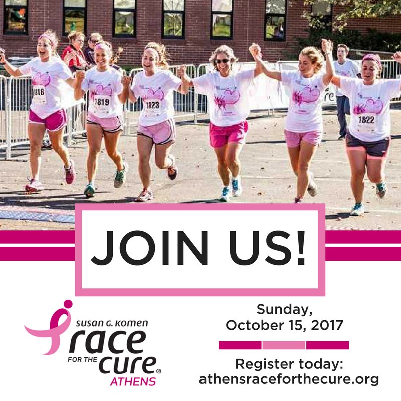 KomenColumbus's tweet photo. There's still time to register for the #AthensRFTC! Deadline to register online is Oct. 12, visit: https://t.co/d8AfhEhfu6 for more! https://t.co/GSlJPYys72