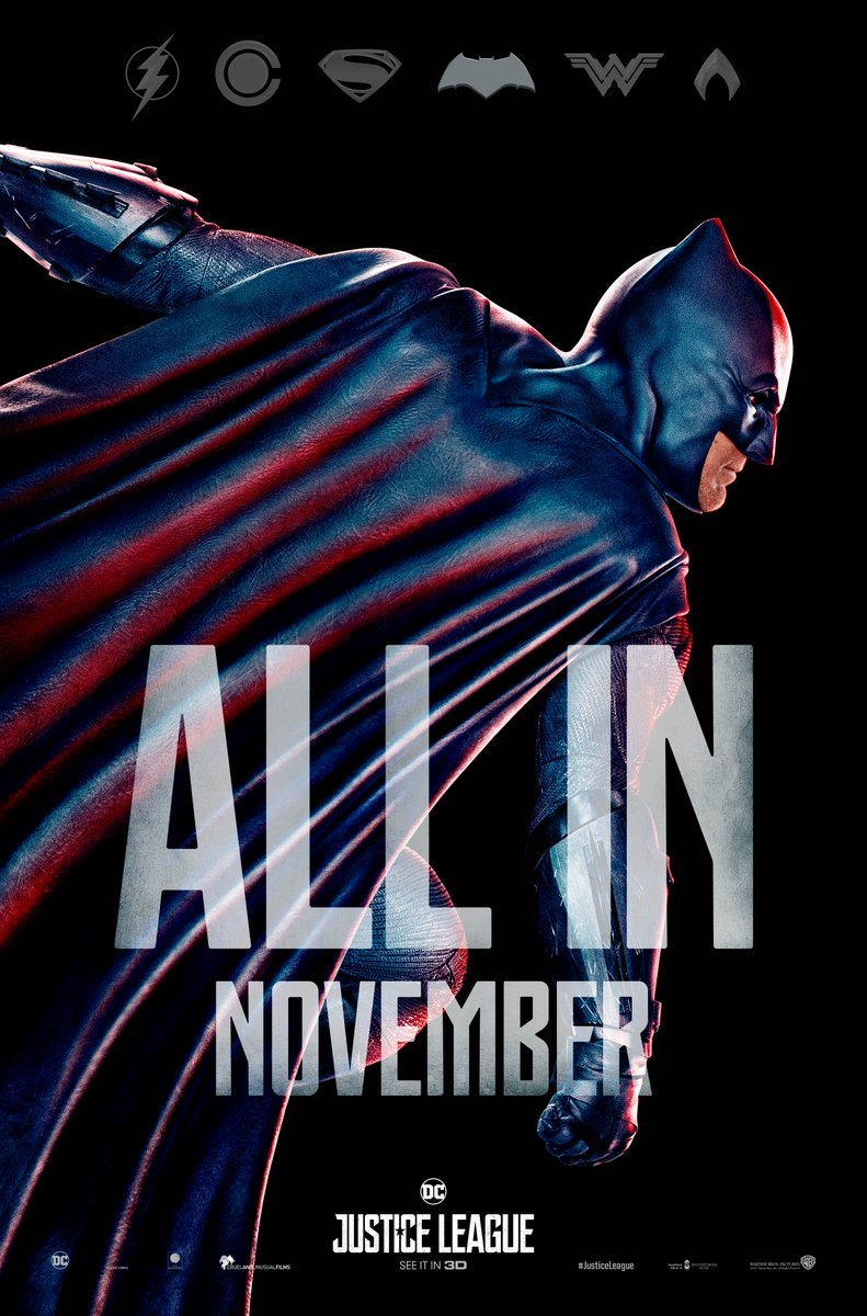 #Batman is ALL IN. New #JusticeLeague  trailer coming Sunday.