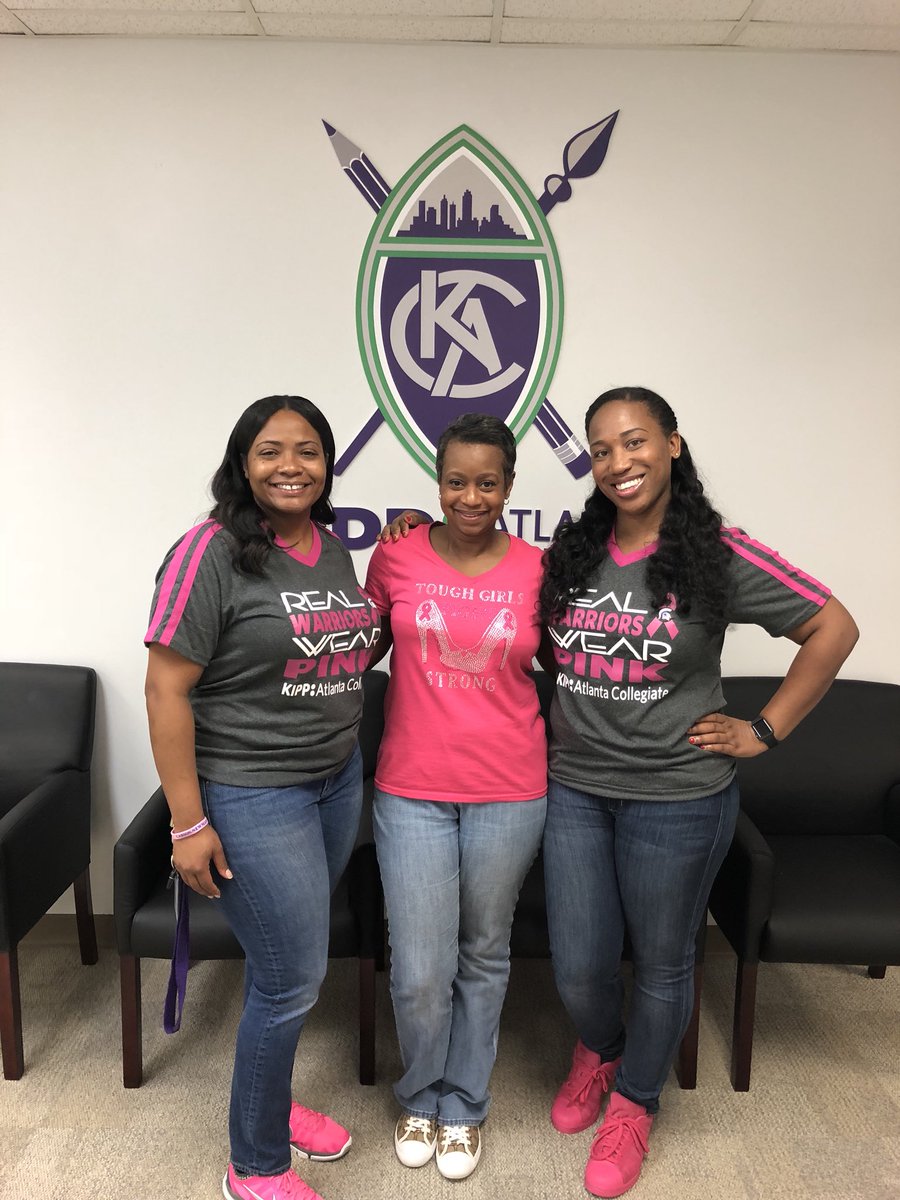 “Real Warriors Wear PinK” w/ one of our awesome SURVIVORS Ms. Jefferson. We 💖 you!! <a href="/KAC_Warriors/">KIPP Atlanta Collegiate Warriors</a> <a href="/KIPP/">KIPP Public Schools</a>MAC @kipp <a href="/HOWLAND_KAC/">Dave</a> <a href="/apsupdate/">ATL Public Schools</a>