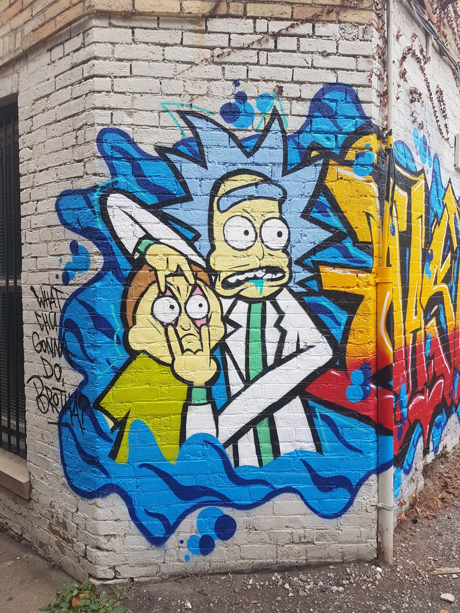 o_haileylclark's tweet photo. Graffiti downtown 😍 #RickandMorty https://t.co/qrthCW4Ej9