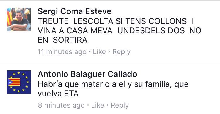 Albiol_XG's tweet photo. Mi familia y yo estamos recibiendo varias amenazas de muerte. Las voy a denunciar y pueden tener la seguridad que no me van a callar https://t.co/men7OE0eC6