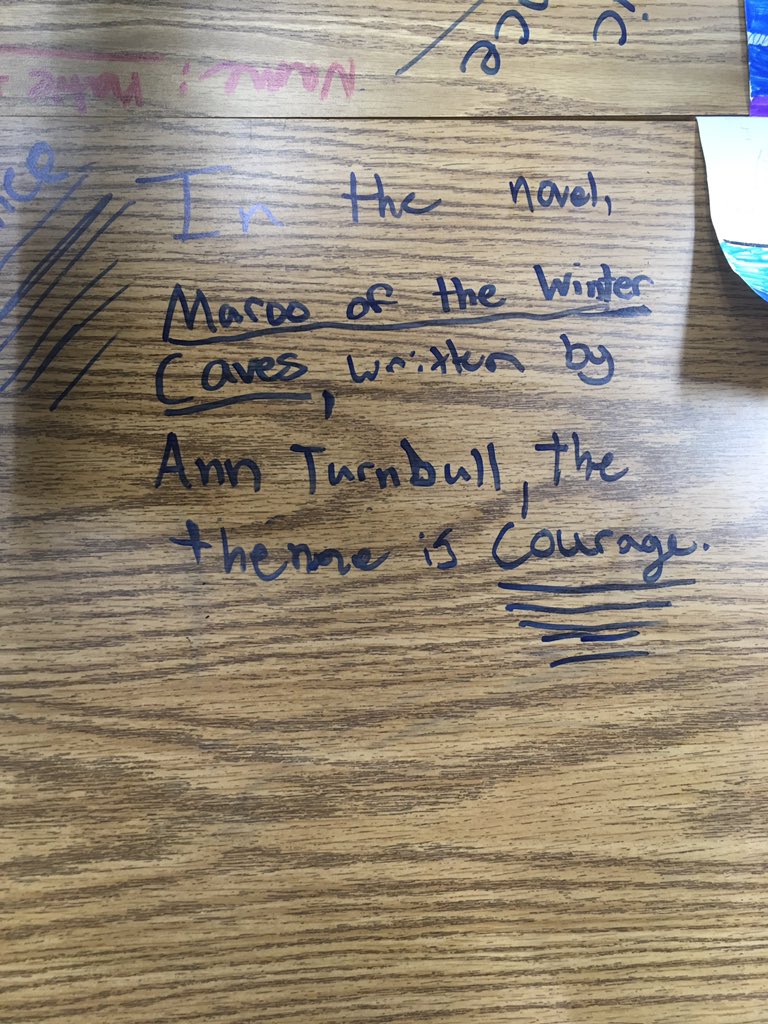 Using our desks to practice revising our topic sentences! #williams6G