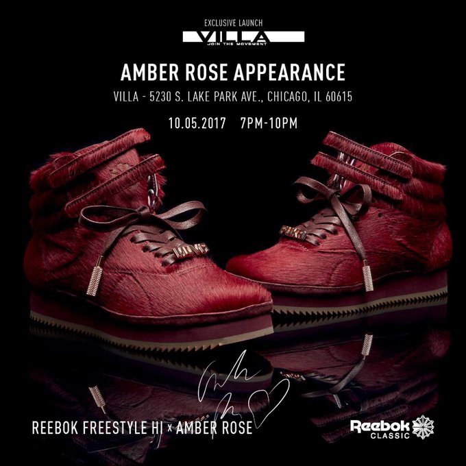 Chicago! TOMORROW!!! Come hang out with me! @ReebokClassics Freestyle Hi at @villa_hydepark 5230 S. Lake