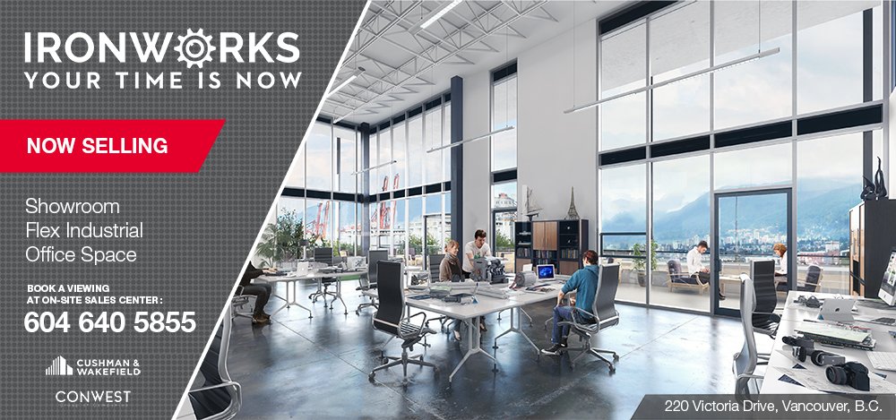 CushWakeVan's tweet photo. Entrepreneurial spirit and neighbourly values are central to the #IRONWORKS community #Conwest #Vancouver https://t.co/qgJa3Ff8kM https://t.co/u0VZ4GIgL0
