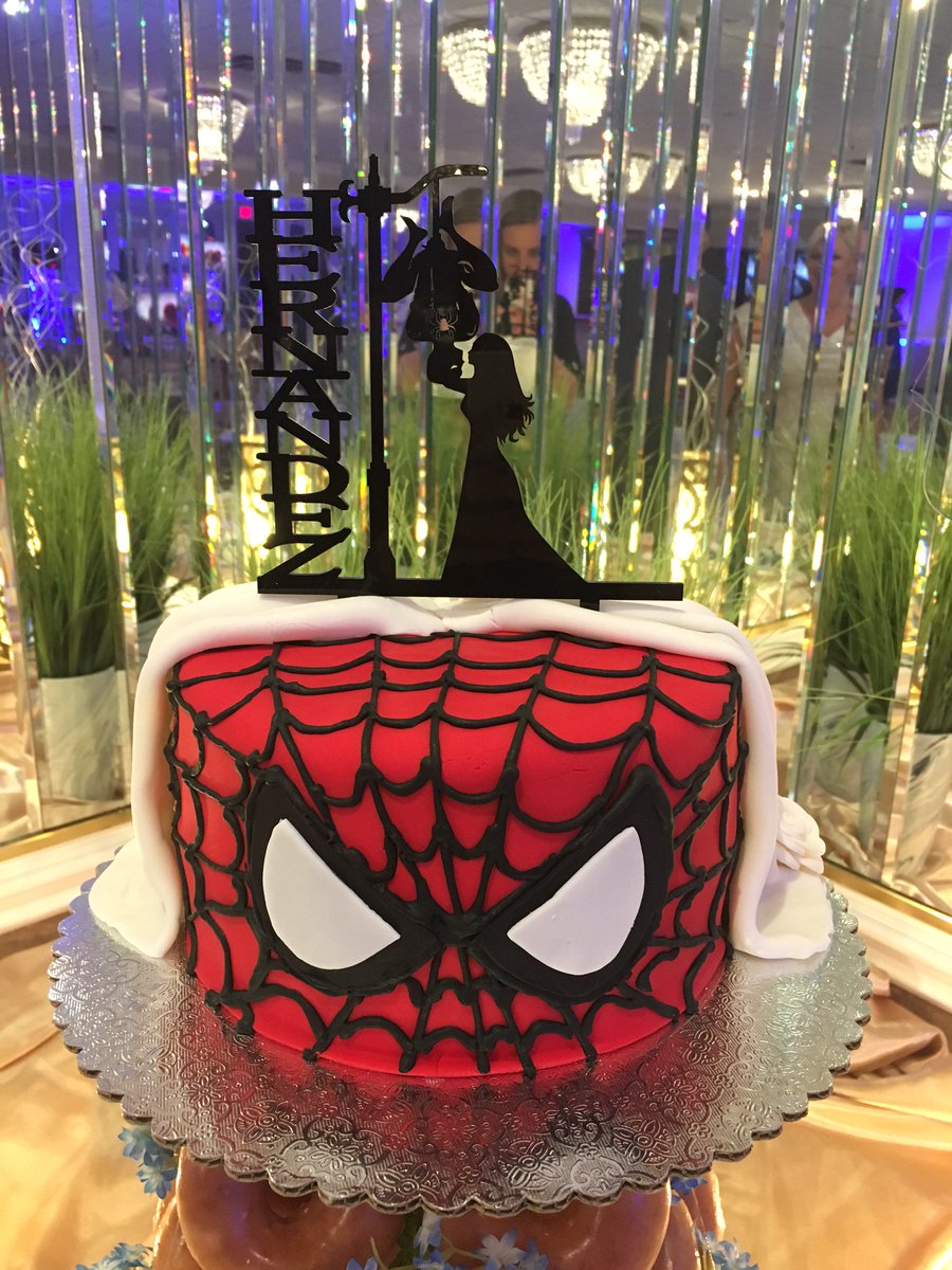 ManzosBanquets's tweet photo. How fun are these #GroomsCakes? #SpiderMan #R2D2 #WeddingCakes #UniqueWeddings #ManzosBanquets https://t.co/xLKuMclVZe