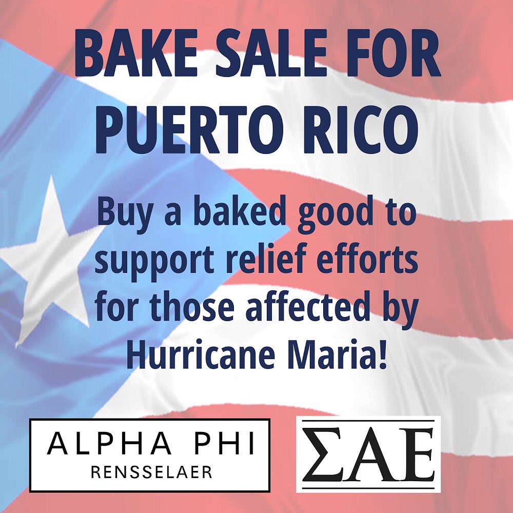 Alpha Phi and SAE will be having a bake sale in the DCC from 10-2 this Thursday and Friday! 🍰🍪🇵🇷