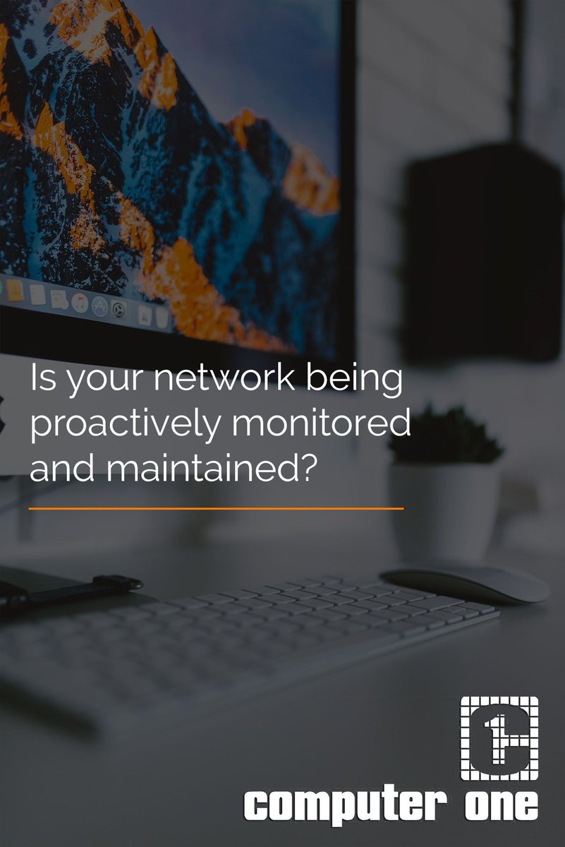 No more extended downtime or problems that interrupt your business. Computer One proactively monitors and maintains your #network.