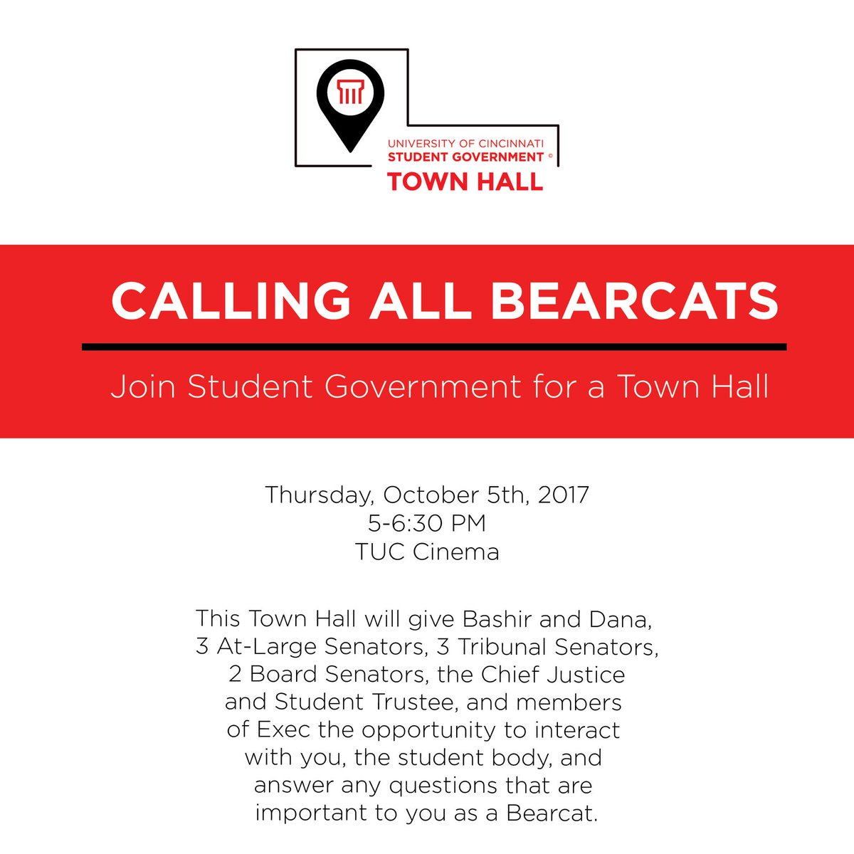 UC Student Gov continuing to work to best represent the student body 😀Check em' out!#SGWorksForYou