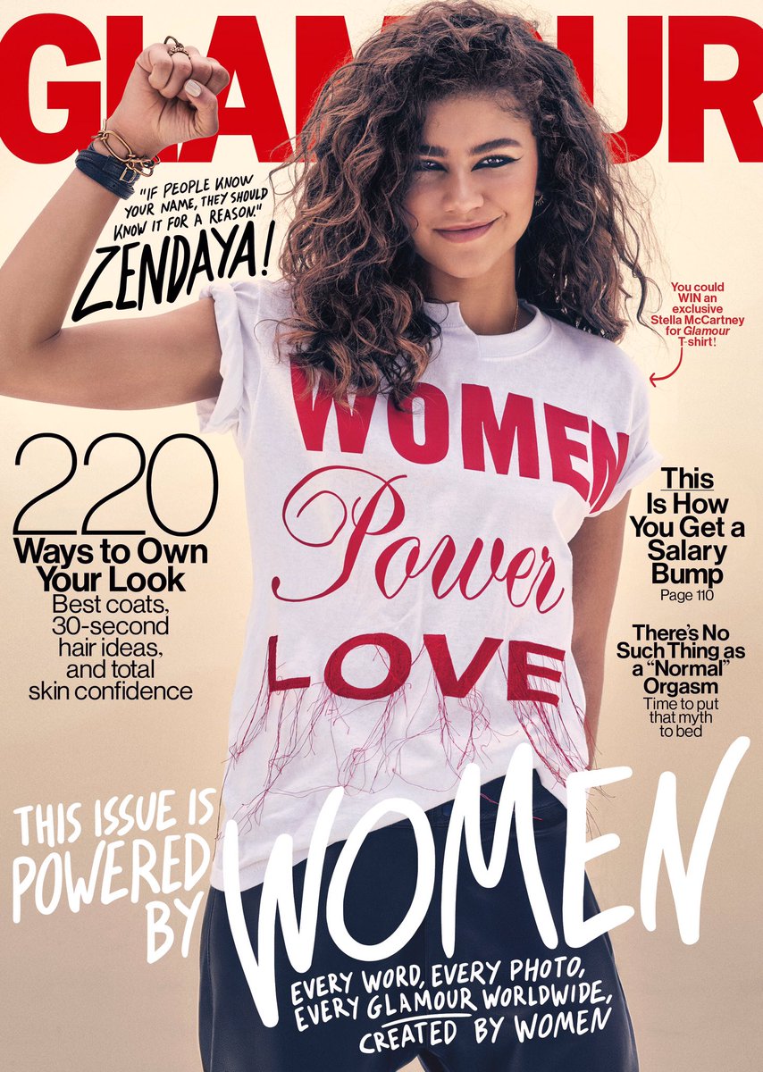 Zendaya's tweet photo. ✊🏽 @glamourmag https://t.co/Dwl1DYDaHS