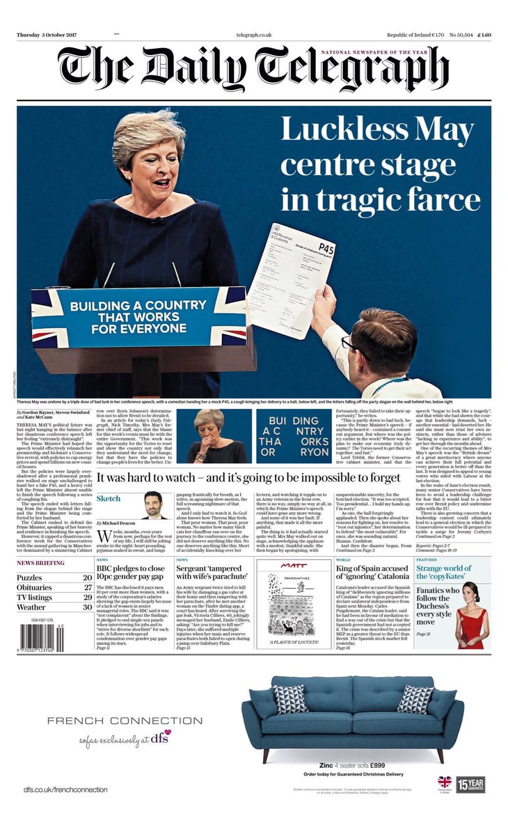 ShellyAsquith's tweet image. Tomorrow's papers 😳 #CPC17